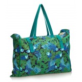 Hermès Vintage - Printed Canvas Tote Bag - Green - Canvas Handbag - Luxury High Quality