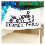 Hermès Vintage - Printed Canvas Tote Bag - Green - Canvas Handbag - Luxury High Quality