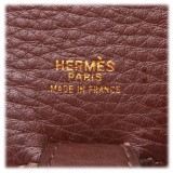 Hermès Vintage - Intercity Vanity Bag - Avorio Marrone Bianco - Borsa in Pelle e Tessuto - Alta Qualità Luxury