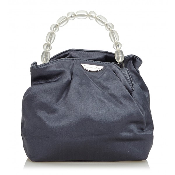 Dior Vintage - Satin Malice Handbag Bag - Black - Leather Handbag - Luxury High Quality