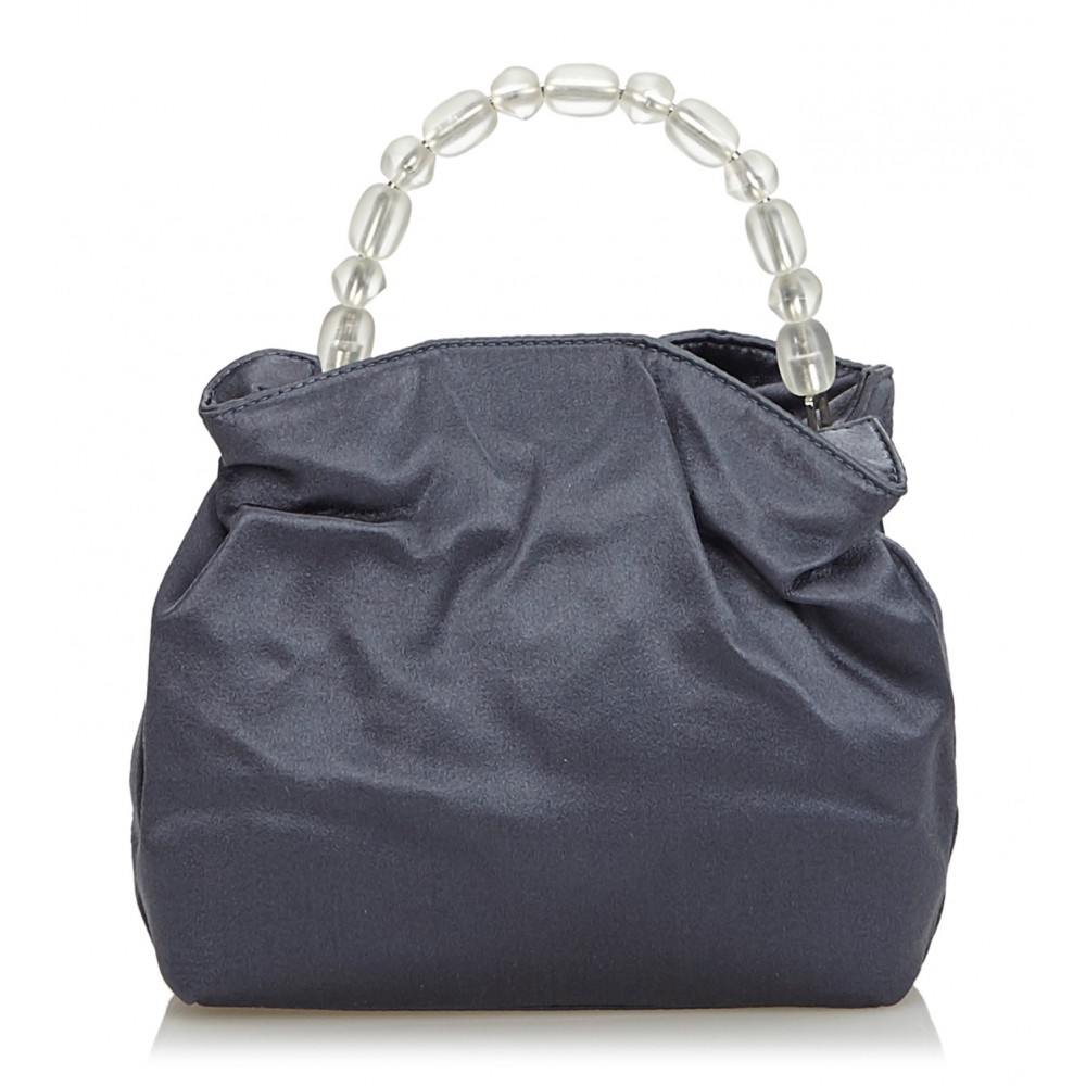 Dior Vintage - Satin Malice Handbag Bag - Black - Leather Handbag ...