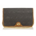 Dior Vintage - Honeycomb Coated Canvas Chain Shoulder Bag - Black - Leather Handbag - Luxury High Quality