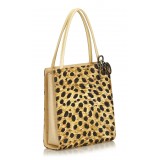 Dior Vintage - Canvas Tote Bag - Yellow Black - Leather Handbag - Luxury High Quality