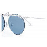 Giorgio Armani - Signature - Metal Round Frame Sunglasses - Silver - Sunglasses - Giorgio Armani Eyewear