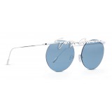 Giorgio Armani - Signature - Metal Round Frame Sunglasses - Silver - Sunglasses - Giorgio Armani Eyewear