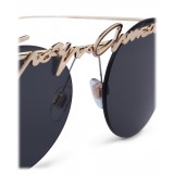 Giorgio Armani - Signature - Metal Round Frame Sunglasses - Gold - Sunglasses - Giorgio Armani Eyewear