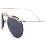 Giorgio Armani - Signature - Metal Round Frame Sunglasses - Gold - Sunglasses - Giorgio Armani Eyewear