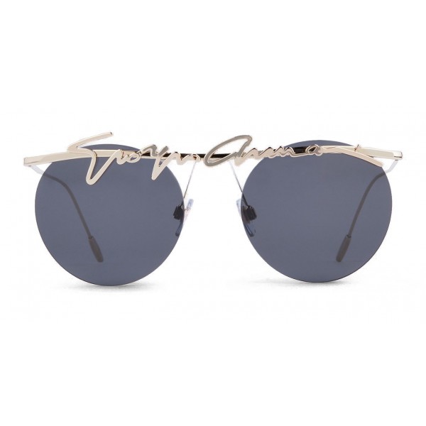 Giorgio Armani - Signature - Metal Round Frame Sunglasses - Gold - Sunglasses - Giorgio Armani Eyewear