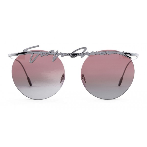 Giorgio Armani - Signature - Metal Round Frame Sunglasses - Pink - Sunglasses - Giorgio Armani Eyewear