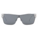 Giorgio Armani - Occhiali da Sole a Mascherina Quadrati - Grigio Chiaro - Occhiali da Sole - Giorgio Armani Eyewear