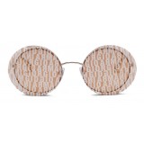 Giorgio Armani - Metal Round Oval Frame Sunglasses - Gold - Sunglasses - Giorgio Armani Eyewear