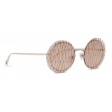 Giorgio Armani - Metal Round Oval Frame Sunglasses - Gold - Sunglasses - Giorgio Armani Eyewear