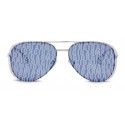 Giorgio Armani - Metal Round Oval Frame Sunglasses - Silver - Sunglasses - Giorgio Armani Eyewear