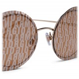 Giorgio Armani - Metal Round Oval Frame Sunglasses - Gold - Sunglasses - Giorgio Armani Eyewear