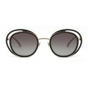 Giorgio Armani - Occhiali da Sole con Montatura Tonda Open Lenses - Grigio - Giorgio Armani Eyewear