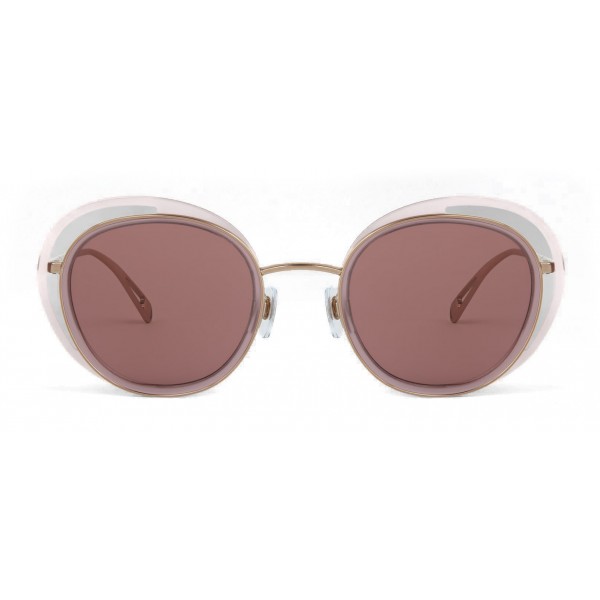 Giorgio Armani - Open Lenses Round Frame Sunglasses - Silver - Sunglasses - Giorgio Armani Eyewear