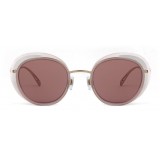 Giorgio Armani - Occhiali da Sole con Montatura Tonda Open Lenses - Argento - Giorgio Armani Eyewear