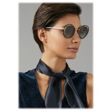 Giorgio Armani - Open Lenses Round Frame Sunglasses - Grey - Sunglasses - Giorgio Armani Eyewear