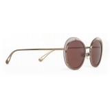 Giorgio Armani - Occhiali da Sole con Montatura Tonda Open Lenses - Argento - Giorgio Armani Eyewear