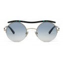 Giorgio Armani - Catwalk Ondulati - Occhiali da Sole con Tubolare Ondulato - Argento - Occhiali da Sole - Giorgio Armani Eyewear