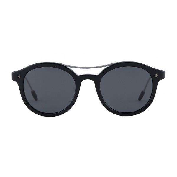 Giorgio Armani - Classic Pantos - Oval Frame Sunglasses - Black - Sunglasses - Giorgio Armani Eyewear