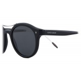 Giorgio Armani - Classic Pantos - Oval Frame Sunglasses - Black - Sunglasses - Giorgio Armani Eyewear