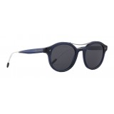 Giorgio Armani - Classic Pantos - Oval Frame Sunglasses - Blue - Sunglasses - Giorgio Armani Eyewear