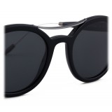 Giorgio Armani - Classic Pantos - Oval Frame Sunglasses - Black - Sunglasses - Giorgio Armani Eyewear