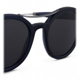 Giorgio Armani - Classic Pantos - Oval Frame Sunglasses - Blue - Sunglasses - Giorgio Armani Eyewear