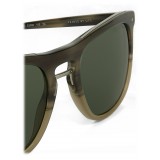 Giorgio Armani - Occhiali da Sole con Montatura Quadrata Striata - Grigio - Giorgio Armani Eyewear