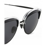 Giorgio Armani - Occhiali da Sole Cat Walk con Ciliari Superiori a Contrasto - Grigio - Giorgio Armani Eyewear