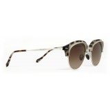 Giorgio Armani - Occhiali da Sole Cat Walk con Ciliari Superiori a Contrasto - Marrone  Chiaro - Giorgio Armani Eyewear