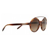 Giorgio Armani - Round Frame Sunglasses with Metal Details - Dark Grey - Giorgio Armani Eyewear