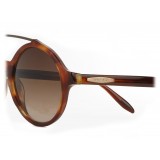 Giorgio Armani - Round Frame Sunglasses with Metal Details - Dark Grey - Giorgio Armani Eyewear