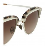 Giorgio Armani - Occhiali da Sole Cat Walk con Ciliari Superiori a Contrasto - Marrone  Chiaro - Giorgio Armani Eyewear