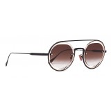 Giorgio Armani - Round Frame Sunglasses - Brown - Sunglasses - Giorgio Armani Eyewear