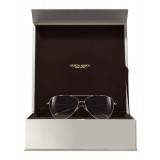 Giorgio Armani - Metal Pilot Frame Sunglasses with 18K Gold Plating - Brown - Sunglasses - Giorgio Armani Eyewear