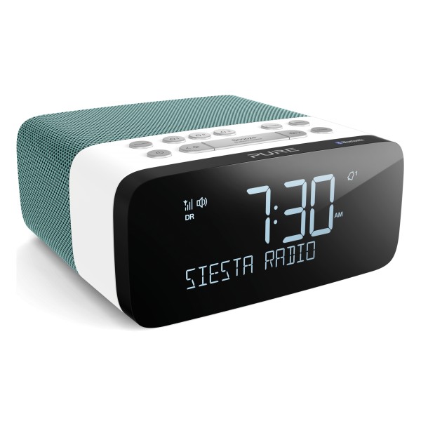 Pure - Siesta Rise S - Menta - Radio Sveglia da Comodino DAB + / FM con Bluetooth - Radio Digitale di Alta Qualità