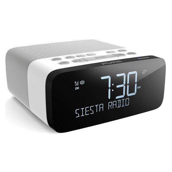 Pure - Siesta Rise S - Polar - Radio Sveglia da Comodino DAB + / FM con Bluetooth - Radio Digitale di Alta Qualità