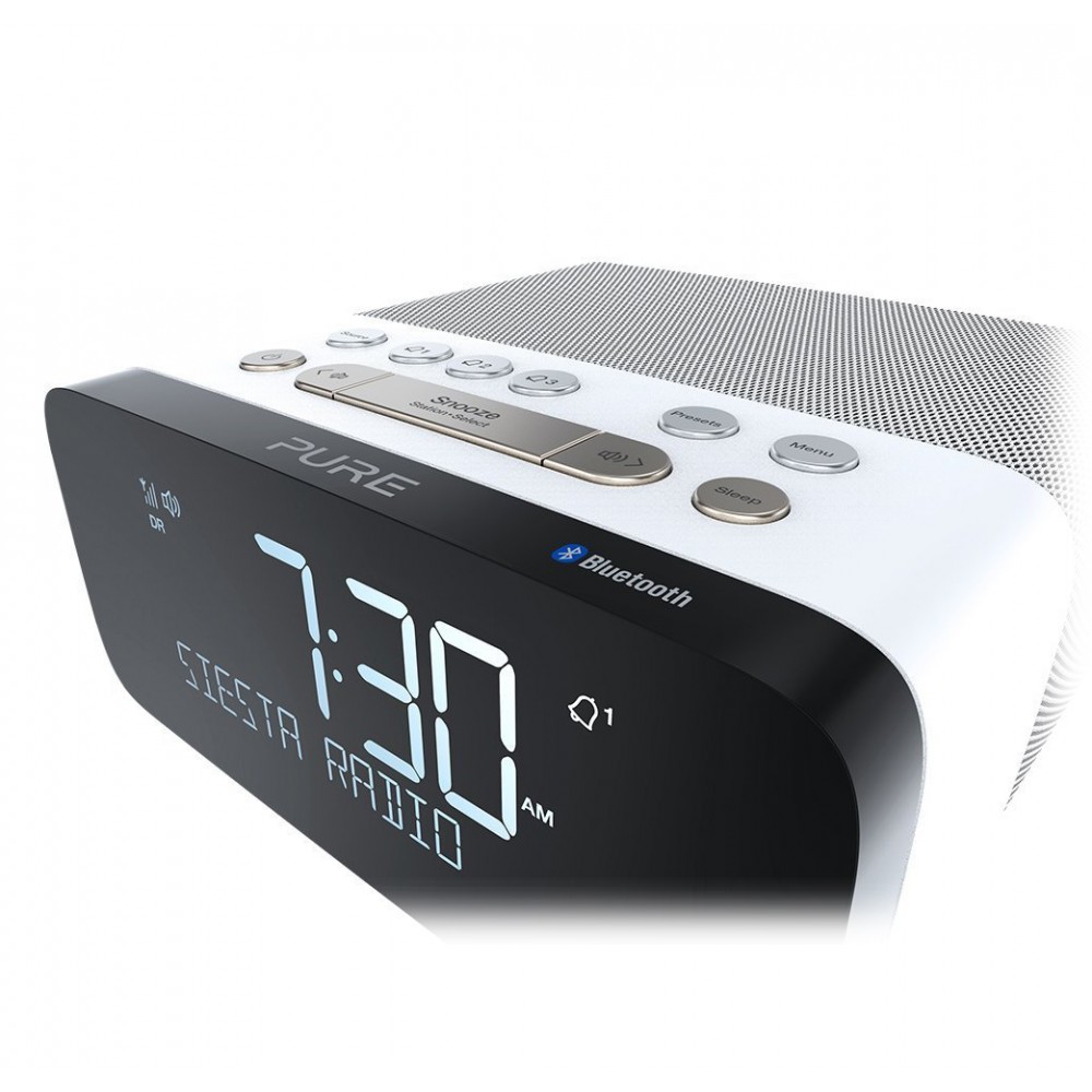 Pure Siesta Rise S Polar Bedside DAB+/FM Alarm Clock Radio with