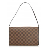 Louis Vuitton Vintage - Damier Ebene Tribeca Long Bag - Marrone - Borsa in Pelle e Tela Damier - Alta Qualità Luxury