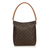 Louis Vuitton Vintage - Monogram Looping GM Bag - Brown - Monogram Canvas and Leather Handbag - Luxury High Quality