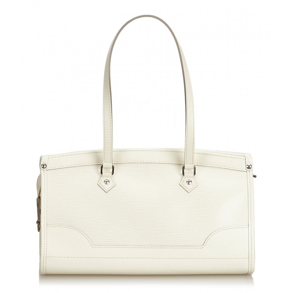 Louis Vuitton, Bags, Louis Vuitton Madeline Gm White Epi Leather Tote Bag