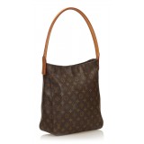 Louis Vuitton Vintage - Monogram Looping GM Bag - Brown - Monogram Canvas and Leather Handbag - Luxury High Quality