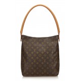 Louis Vuitton Vintage - Monogram Looping GM Bag - Brown - Monogram Canvas and Leather Handbag - Luxury High Quality