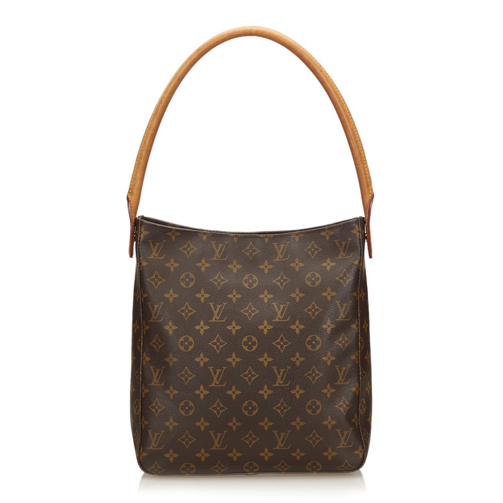 Louis Vuitton Vintage - Monogram Looping GM Bag - Brown - Monogram Canvas and Leather Handbag ...