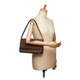 Louis Vuitton Vintage - Damier Ebene Tribeca Long Bag - Marrone - Borsa in Pelle e Tela Damier - Alta Qualità Luxury