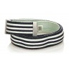 Hermès Vintage - Cotton Belt - Blu Navy Bianco - Cintura in Cotone - Alta Qualità Luxury