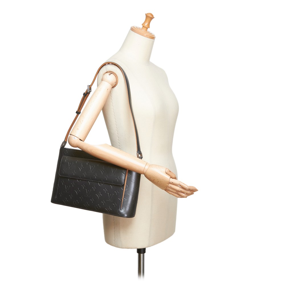 Louis Vuitton Vintage - Monogram Glace Alston Bag - Dark Brown