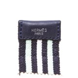 Hermès Vintage - Cotton Belt - Blu Navy Bianco - Cintura in Cotone - Alta Qualità Luxury